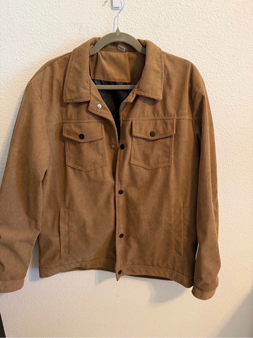 Men's Corduroy Shirt Jacket in Tan